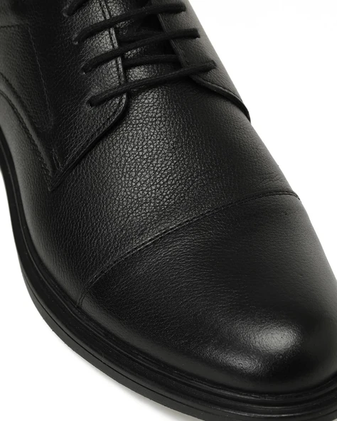 Polaris 102541 Siyah Hakiki Deri Erkek Ayakkabı - Resim 7