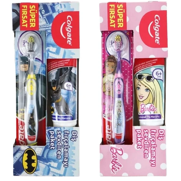 COLGATE COCUK BATMAN & BARBIE 75ML + DF EXTRA YUM.
