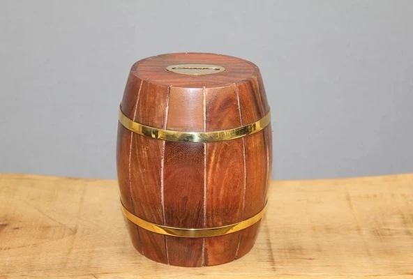 Pirinç Fıçı Kumbara Ksk3116 ürün görseli