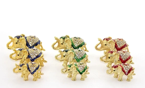 Swaroski 3'lü Fil Seti Alk2079 ürün görseli 1