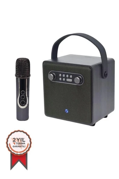 Bts-1688 Yeşil Mikrofonlu Karaoke Bluetooth Hoparlör ürün görseli 1