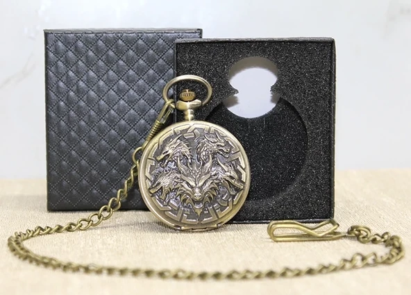 Özel Kutulu Dragonlu Antik Köstekli Saat Alk4680 ürün görseli