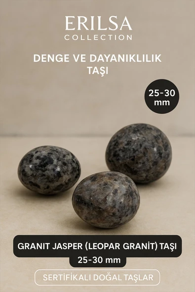 Sertifikalı Doğal Granit Jasper (Leopar Granit) Taşı Kütle 25-30 mm – Denge ve Dayanıklılık Taşı ürün görseli