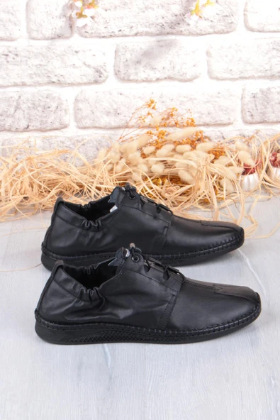 Mehmet Mete 42613 Lastikli Comfort Rahat Esnek Hakiki Deri Erkek Ayakkabı - Resim 2