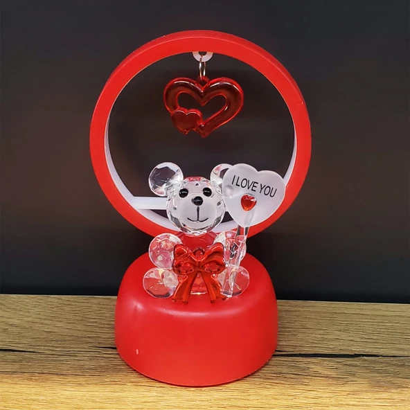 Işıklı Kırmızı I Love You Ayıcık ürün görseli 1