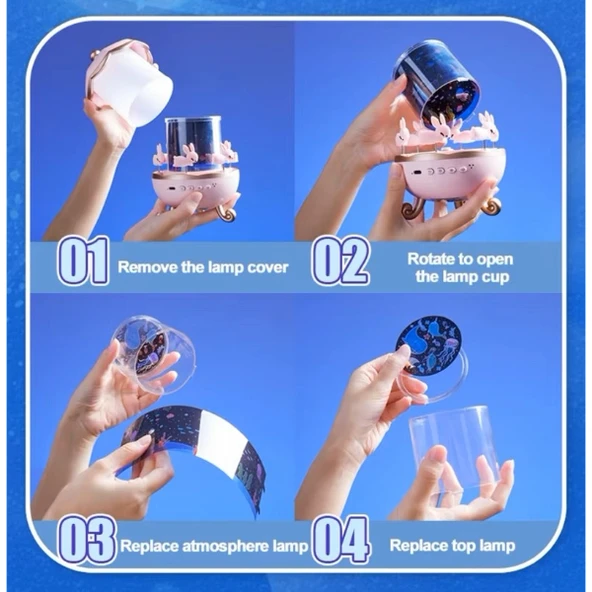 Tavşan Atlıkarınca Multifonksiyon Projektör - Resim 3