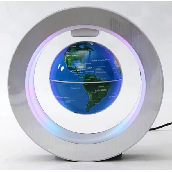 Manyetik Küçük Boy Yuvarlak Ledli Dünya Küre ürün görseli 1