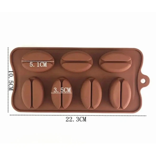 Kahve Çekirdeği Şekilli Silikon Kalıp - 2