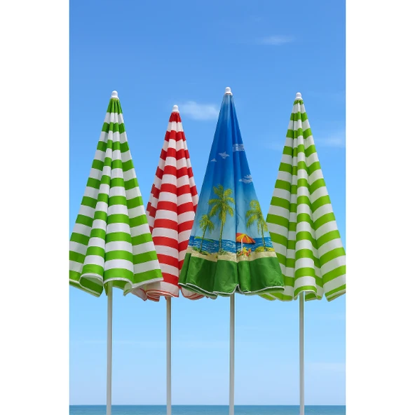 Plaj Şemsiyesi 240 CM Büyük Boy - Resim 2