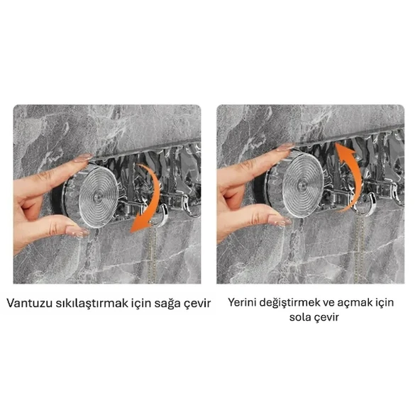 Güçlü Lüks Vantuzlu Askılık ürün görseli 1