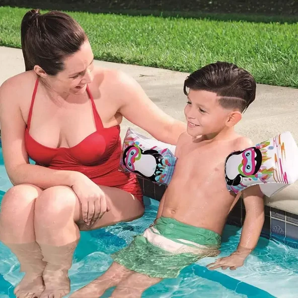 Sevimli Hayvan Desenli Büyük Çocuk Deniz Kolluğu (6-12 Yaş) - Resim 3