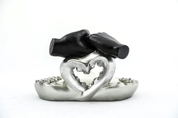 Özel Tasarım Kalpli Polyester Sunum Tepsisi ürün görseli 1