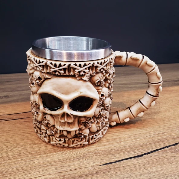 3D Tasarımlı İskelet Kupa Bardak ürün görseli 1