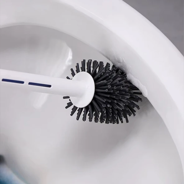 Deterjan Hazneli Silikon Tuvalet Fırçası - Resim 2