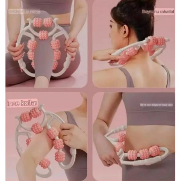 Selülit Masaj Aleti 9 Tekerlekli Lenf Drenaj Rulosu ürün görseli 1