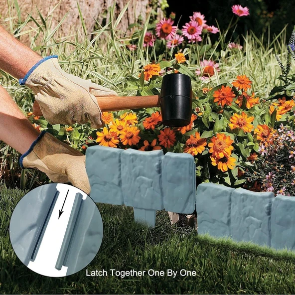 Taş Görünümlü Bahçe Çiti - Resim 3