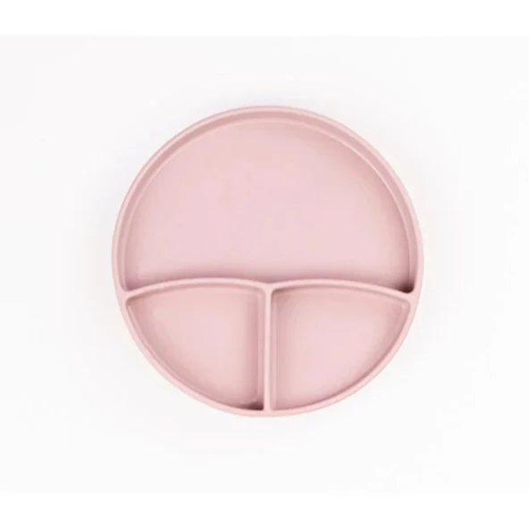 Pembe 3 lü Silikon Yemek Seti - Önlük + Diş Kaşıyıcılı Kaşık + Vakumlu Tabak - Resim 4