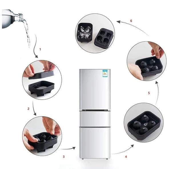 Kuru Kafa Şekilli Silikon Buz Kalıbı ürün görseli 1