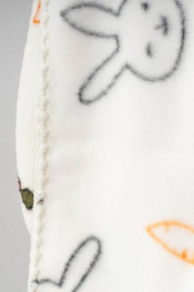 Bebitof Sevimli Tavşan Desenli Peluş Battaniye BBTF.EKR.95077 - 4