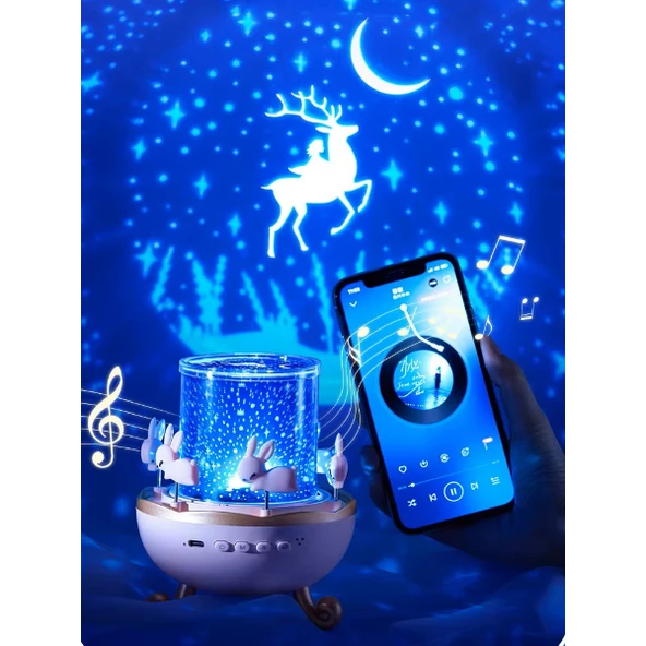 Tavşan Atlıkarınca Multifonksiyon Projektör - Resim 2