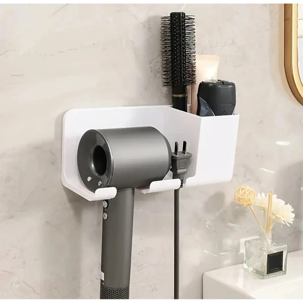 Saç Kurutma Makinesi ve Eşya Düzenleyici Beyaz Renk ürün görseli 1