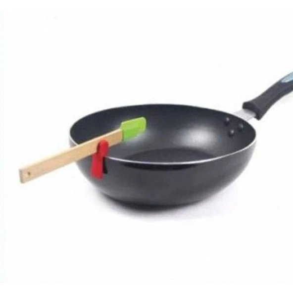 Silikon Tava Kaşık Tutacağı 3'lü Paket - Resim 2