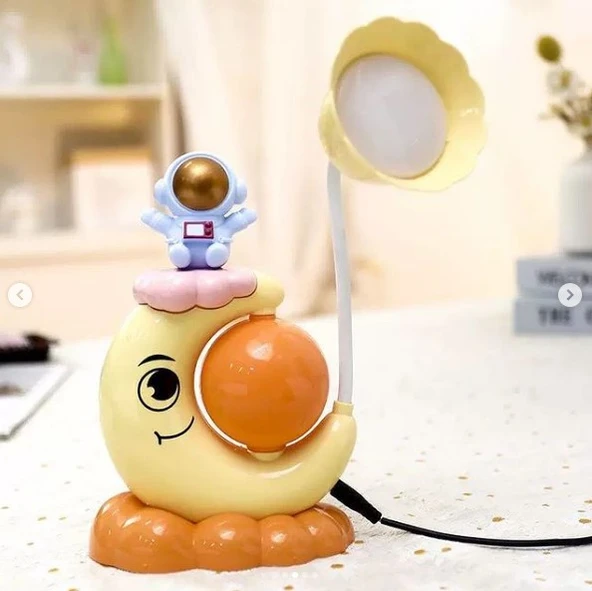 Çocuk Odası Ay ve Astronot Desenli Gece Lambası - Resim 4