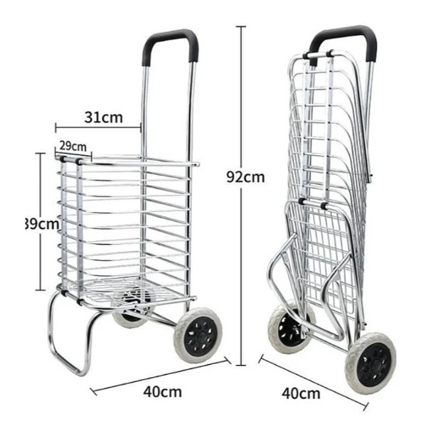 Katlanabilir Taşınabilir Alışveriş ve Taşıma  Arabası - Resim 2