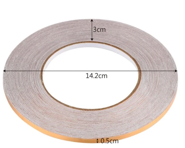 0.5 cm 50 Metre Gold Fayans Arası Şerit Bant - Resim 2