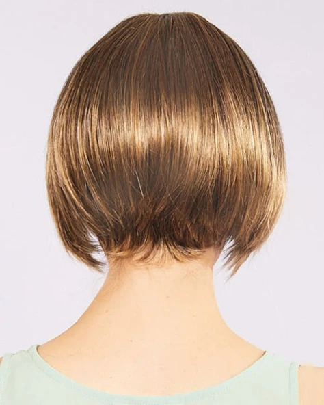 Açık Kahverengi Küt Parti Peruk - Resim 4