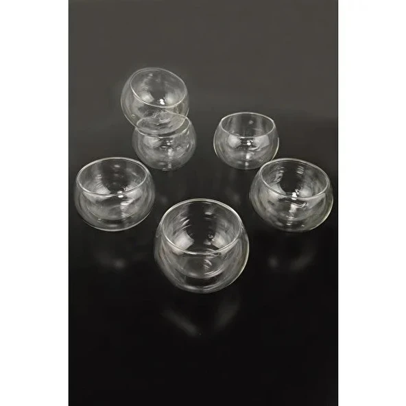 Çift Cidarlı Cam Reçellik 6 Adet ürün görseli 1