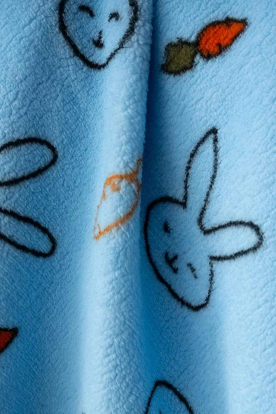 Bebitof Sevimli Tavşan Desenli Peluş Battaniye BBTF.MV.95077 - 4