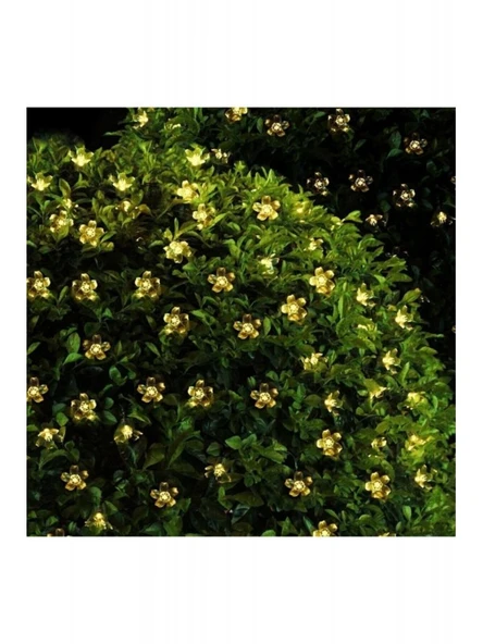 Solar Çiçekli Dekoratif 30 Led Bahçe Lambası ürün görseli 1