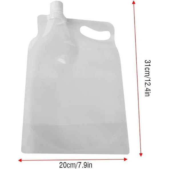 Plastik Kapaklı Su Torbası 1 Litre - Resim 2