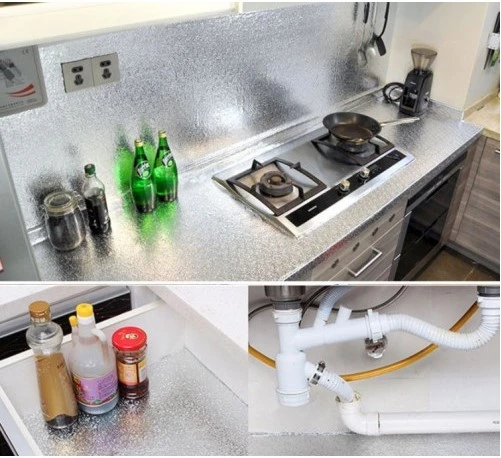 Alüminyum Folyo Yapışkanlı Mutfak Koruyucu Folyo 2 Metre ürün görseli 1