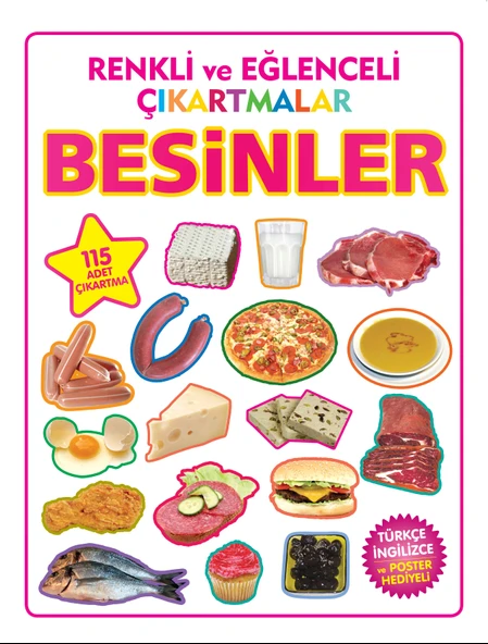 Renkli ve Eğlenceli Çıkartmalar Besinler ürün görseli