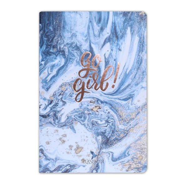 Marble Mavi Go Girl! Defter ürün görseli