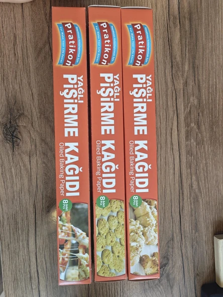 Pratikon Yağlı Pişirme Kağıdı KUTU İÇİ 8 ADET 3 Kutu - 3