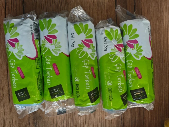 kullan at ürünler çöp torbası orta boy 5 paket