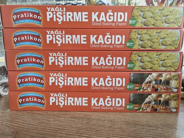 Pratikon Yağlı Pişirme Kağıdı KUTU İÇİ 8 ADET 5 Kutu