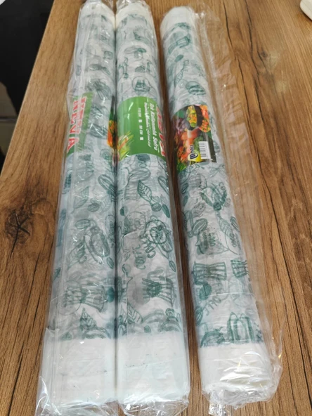 Kullan At Masa Örtüsü | Tek Kullanımlık Sofra 10 Metre Şeffaf Desenli Naylon Sofra 3 paket - 2