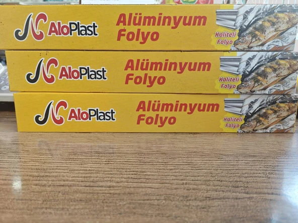 ALO PLAST Alüminyum Folyo 5 Metre 3 LÜ PAKET