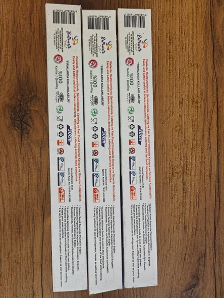 Bellavista Alüminyum Folyo 30 cm x 2,5 m Esnek ve Dayanıklı Mutfak Kullanımı için 3 lü paket - 3