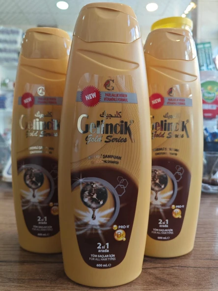 600 ml Gelincik Gold Serisi 2in1 Kremli Şampuan - Tüm Saç Tipleri için 600mlx3 adet - 3