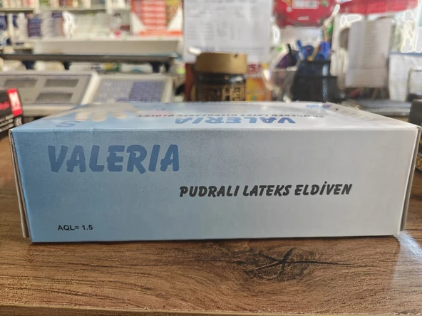 VALERİA Lateks Pudralı Muayene Eldiveni 100'lü Beyaz M - 2