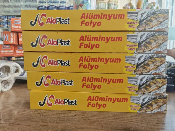 ALO PLAST Alüminyum Folyo 5 Metre 5 Lİ PAKET