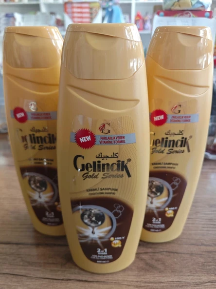 600 ml Gelincik Gold Serisi 2in1 Kremli Şampuan - Tüm Saç Tipleri için 600mlx3 adet