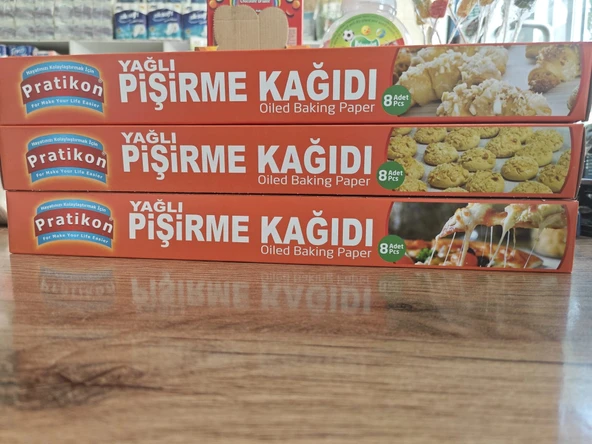 Pratikon Yağlı Pişirme Kağıdı KUTU İÇİ 8 ADET 3 Kutu