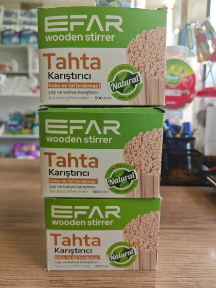 Tahta Ahşap Karıştırıcı Çay Kaşığı 3 kutu 1500 adet