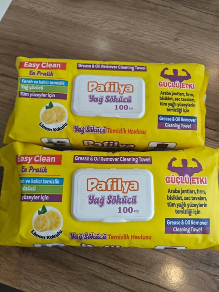 Pafilya Yüzey Temizlik Havlusu, Çamaşır Sulu, Silikonlu, yağ çözücü Yeşil 100 Yaprak 2 paket - 2